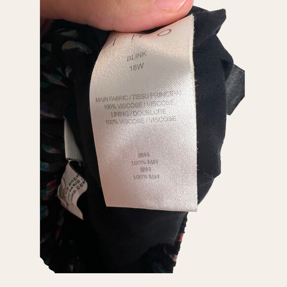 IRO Blink Black Petal Print Asymmetric Chiffon Skirt Size 6 - Picture 15 of 16